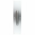 Trans Atlantic Co. 3.5 in. x 15 in. Aluminum Push Plate with Round Pulls GH-PP5325-AL